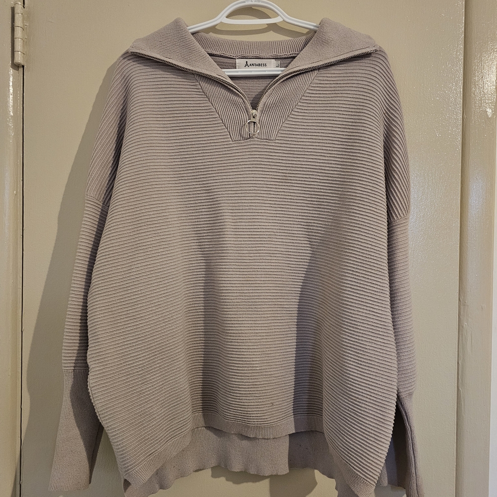 AMIRI Beige Zip-Up Woman's Sweater